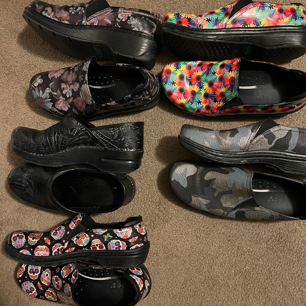 Dansko and Klog brand nurse shoes, lightly worn size 39 (8.5-9)and size 40.